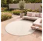 Rond palmblad binnen- en buitenkleed – Novara Creme