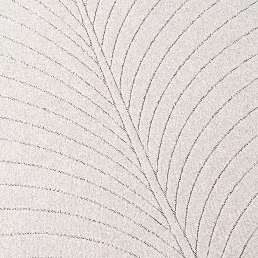 Rond palmblad binnen- en buitenkleed – Novara Creme Rond palmblad binnen- en buitenkleed – Novara Creme