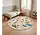 Rond kinderkamer vloerkleed - Coco Dino Beige/Kleurrijk