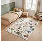 Kinderkamer vloerkleed - Coco Dino Creme/Kleurrijk