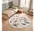 Rond kinderkamer vloerkleed - Coco Dino Creme/Kleurrijk