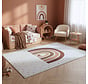 Kinderkamer vloerkleed - Coco Regenboog Creme/Roze