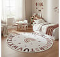 Rond kinderkamer vloerkleed - Coco Alfabet Creme/Kleurrijk