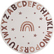 Rond kinderkamer vloerkleed - Coco Alfabet Creme/Kleurrijk Rond kinderkamer vloerkleed - Coco Alfabet Creme/Kleurrijk