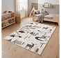 Kinderkamer vloerkleed - Coco Bosavontuur Creme/Grijs