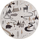 Rond kinderkamer vloerkleed - Coco Bosavontuur Creme/Grijs Rond kinderkamer vloerkleed - Coco Bosavontuur Creme/Grijs