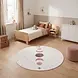 Rond kinderkamer vloerkleed - Coco Maan Creme Rond kinderkamer vloerkleed - Coco Maan Creme
