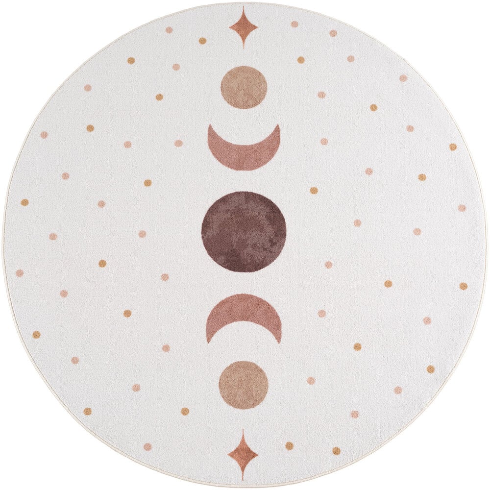 Rond kinderkamer vloerkleed - Coco Maan Creme Rond kinderkamer vloerkleed - Coco Maan Creme