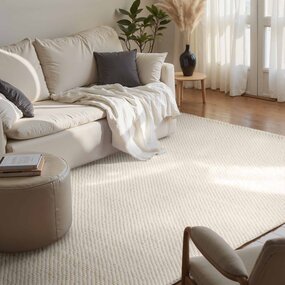 Elle Decoration Wollen vloerkleed - Lyon Creme Elle Decoration Wollen vloerkleed - Lyon Creme