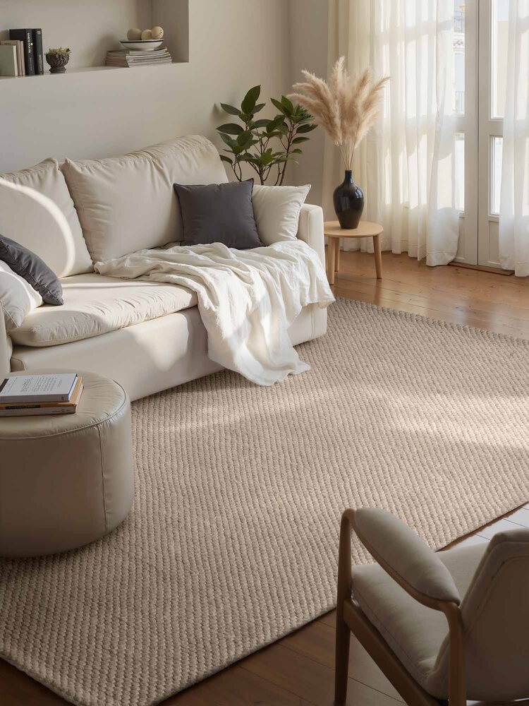 Wollen vloerkleed - Lyon Beige Wollen vloerkleed - Lyon Beige