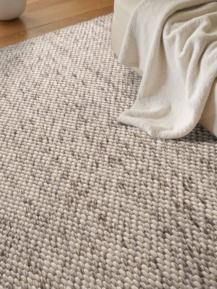 Wollen vloerkleed - Lyon Creme/Bruin Wollen vloerkleed - Lyon Creme/Bruin