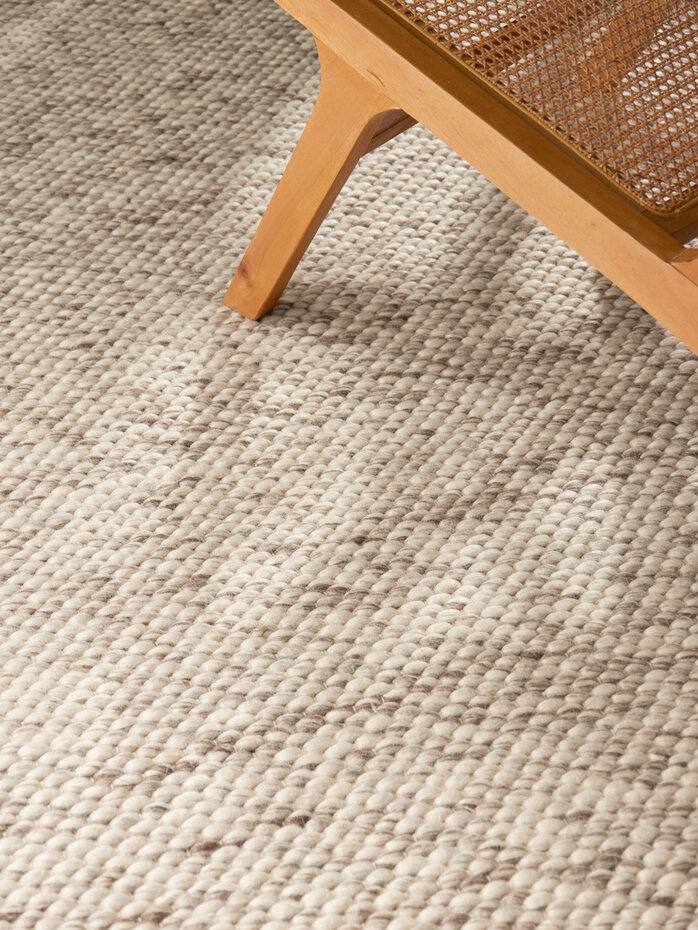 Wollen vloerkleed - Lyon Creme/Bruin Wollen vloerkleed - Lyon Creme/Bruin