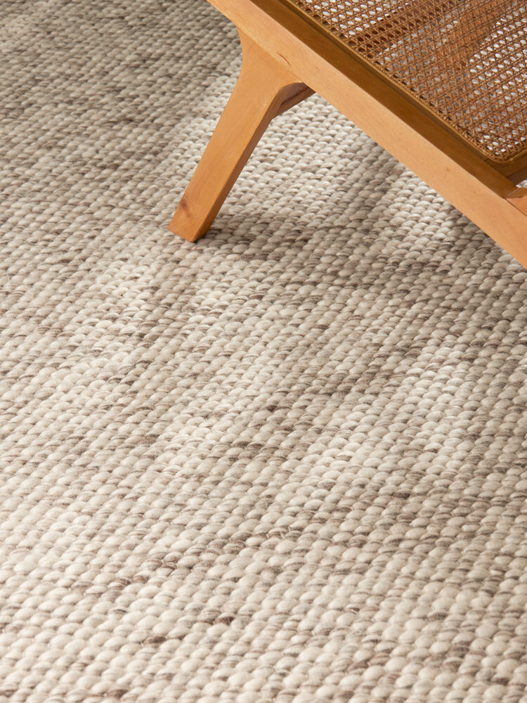 Wollen vloerkleed - Lyon Creme/Bruin Wollen vloerkleed - Lyon Creme/Bruin