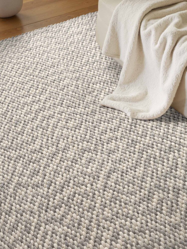 Wollen vloerkleed - Lyon Creme/Grijs Wollen vloerkleed - Lyon Creme/Grijs
