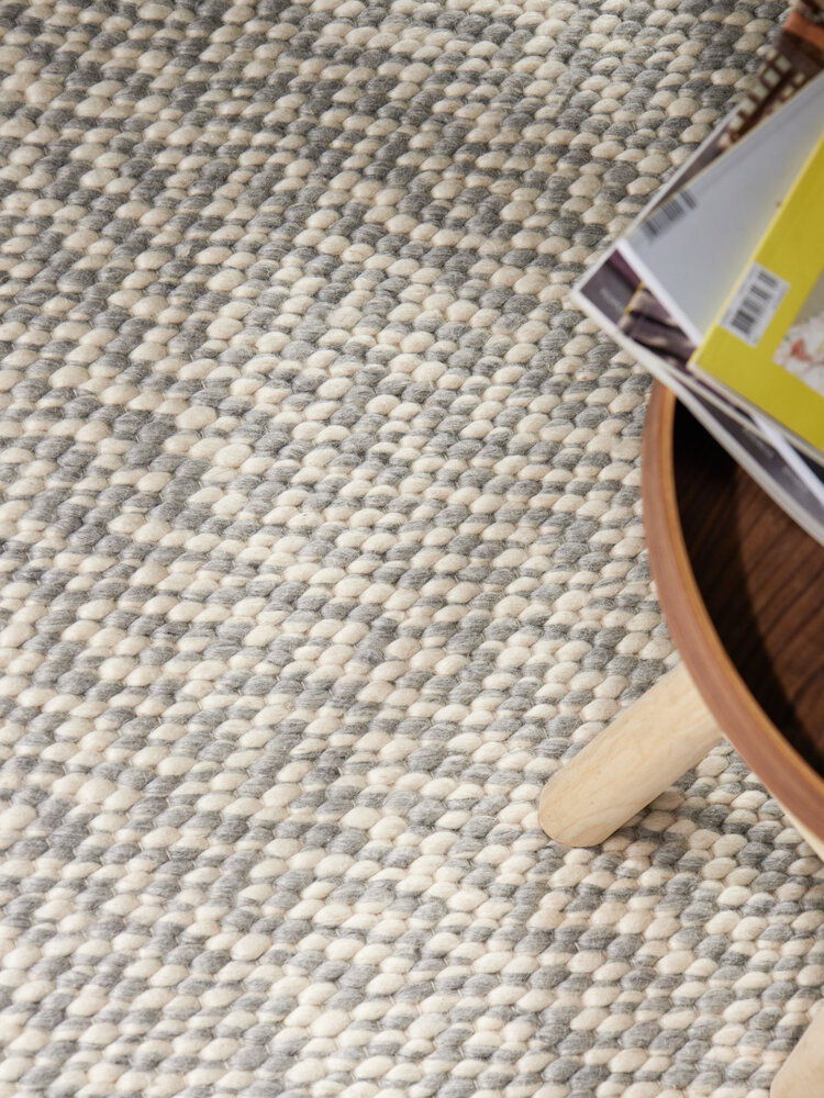 Wollen vloerkleed - Lyon Creme/Grijs Wollen vloerkleed - Lyon Creme/Grijs