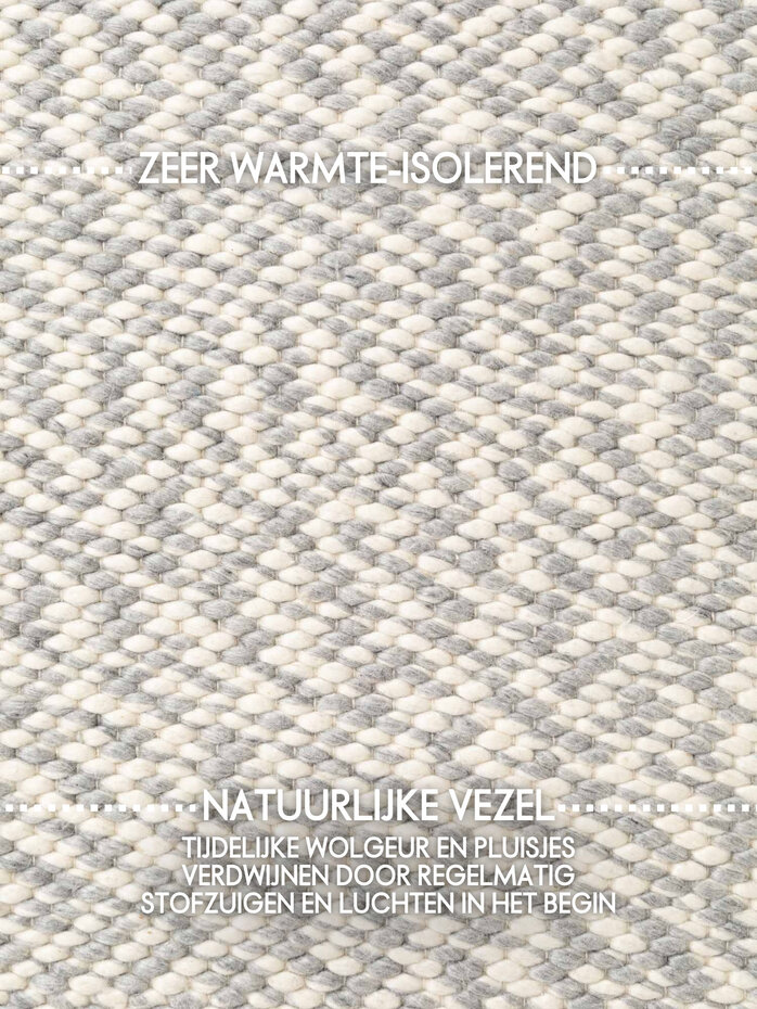 Wollen vloerkleed - Lyon Creme/Grijs Wollen vloerkleed - Lyon Creme/Grijs