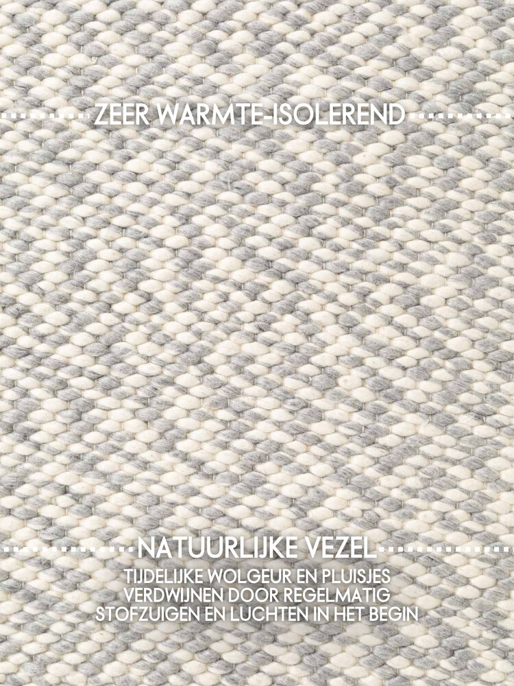 Wollen vloerkleed - Lyon Creme/Grijs Wollen vloerkleed - Lyon Creme/Grijs