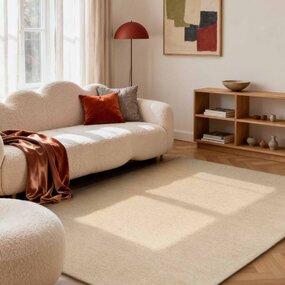 Elle Decoration Wollen vloerkleed - Puristic Boucle Lichtbeige Elle Decoration Wollen vloerkleed - Puristic Boucle Lichtbeige