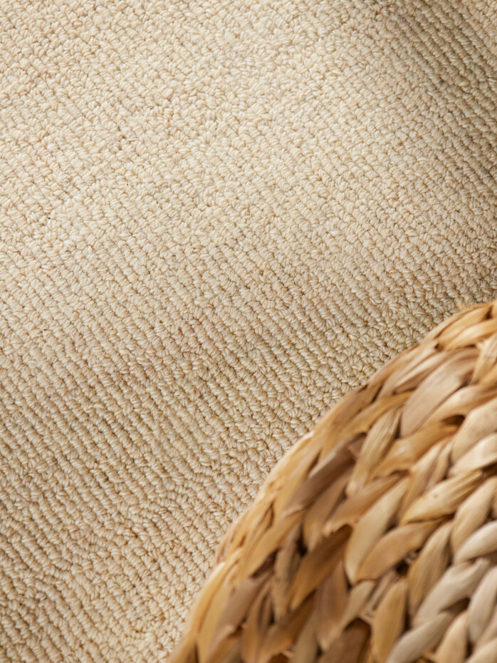 Wollen vloerkleed - Puristic Boucle Lichtbeige Wollen vloerkleed - Puristic Boucle Lichtbeige