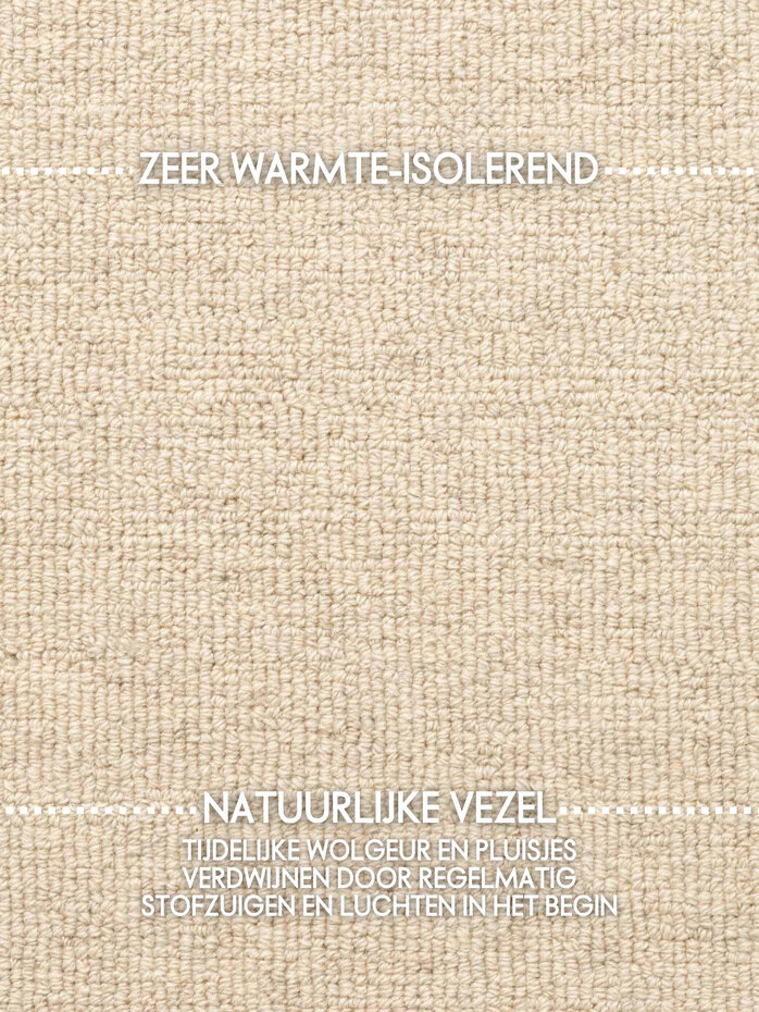 Wollen vloerkleed - Puristic Boucle Lichtbeige Wollen vloerkleed - Puristic Boucle Lichtbeige
