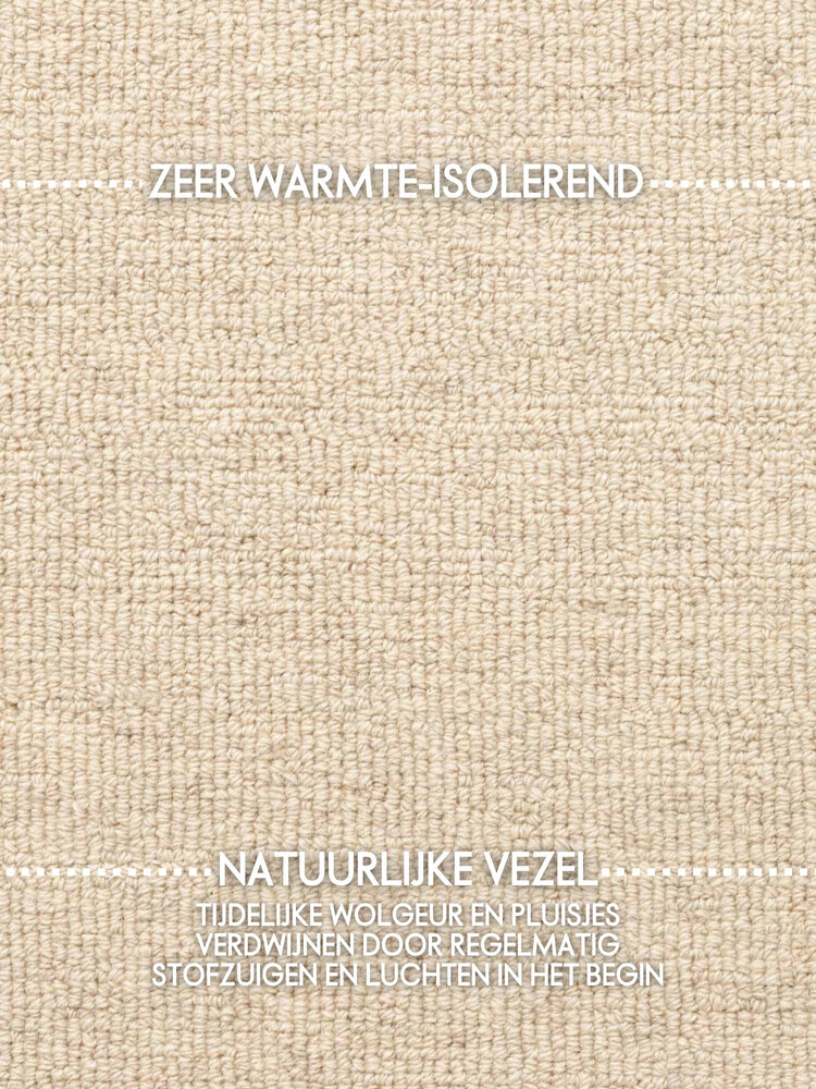 Wollen vloerkleed - Puristic Boucle Lichtbeige Wollen vloerkleed - Puristic Boucle Lichtbeige