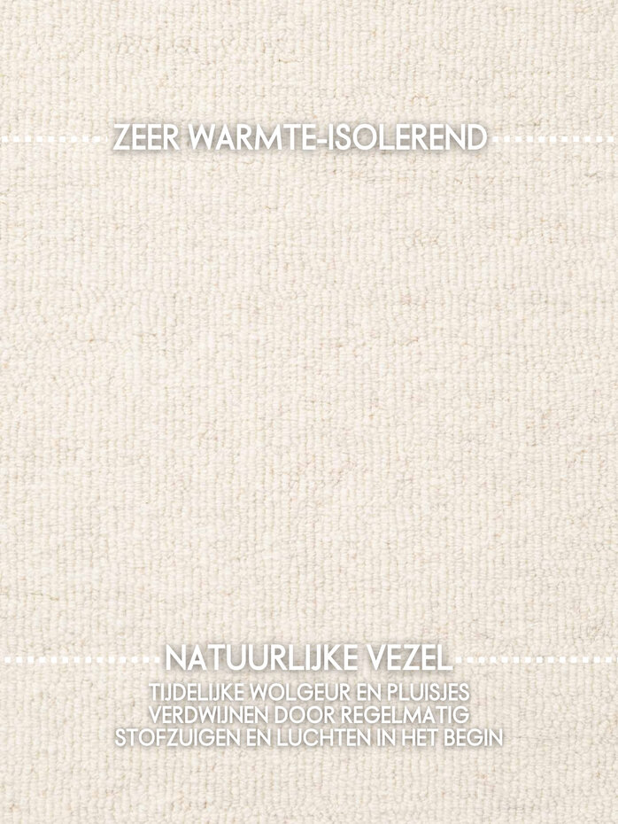 Wollen vloerkleed - Puristic Boucle Naturel Wit Wollen vloerkleed - Puristic Boucle Naturel Wit