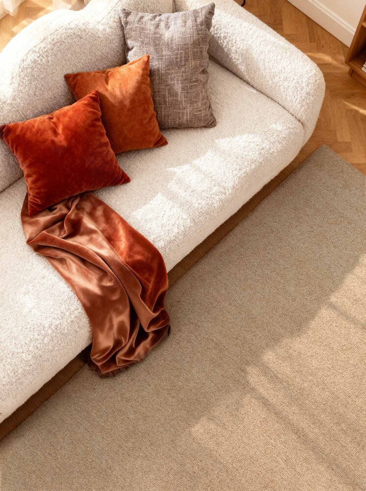 Wollen vloerkleed - Puristic Boucle Beige Wollen vloerkleed - Puristic Boucle Beige