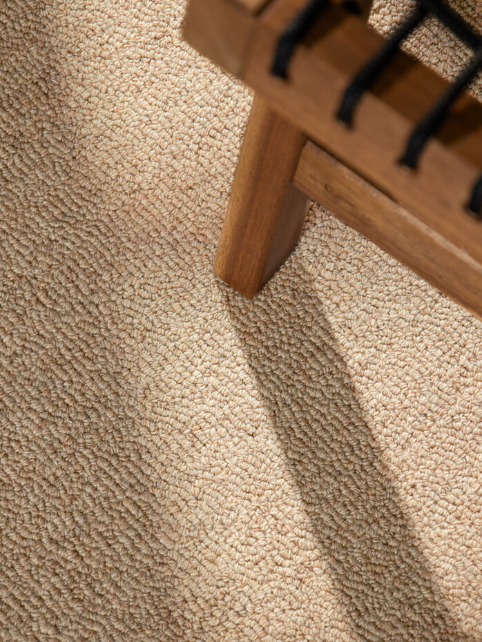 Wollen vloerkleed - Puristic Boucle Beige Wollen vloerkleed - Puristic Boucle Beige