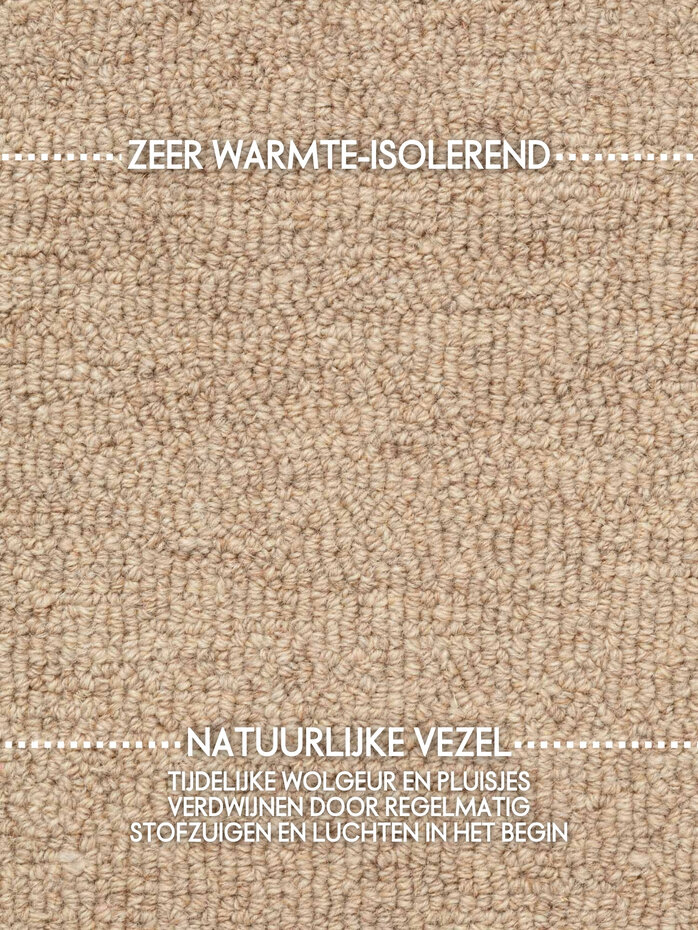 Wollen vloerkleed - Puristic Boucle Beige Wollen vloerkleed - Puristic Boucle Beige