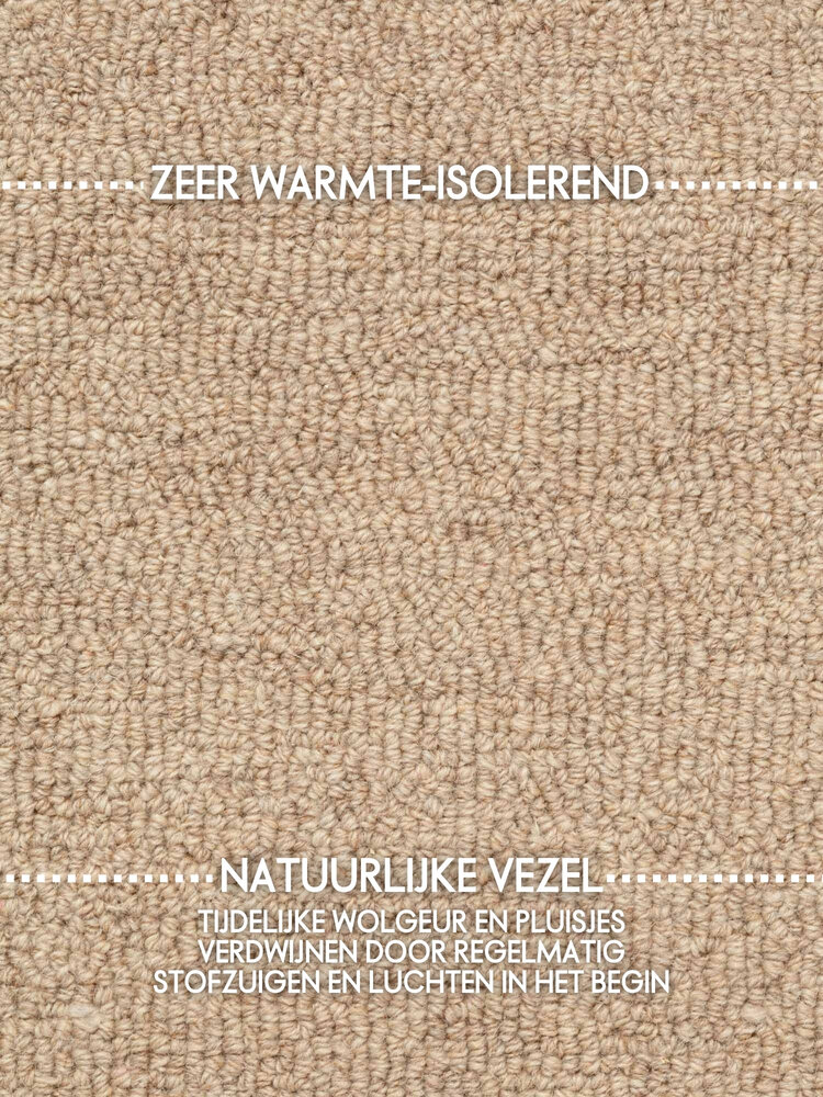 Wollen vloerkleed - Puristic Boucle Beige Wollen vloerkleed - Puristic Boucle Beige