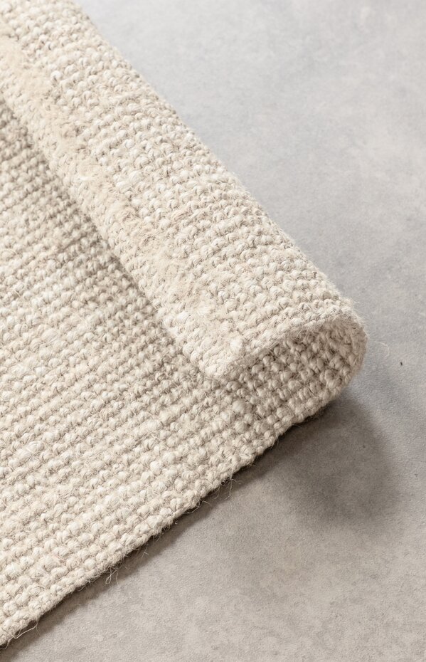 Handgeweven Jute vloerkleed - Bouclé Jaipur Wit Handgeweven Jute vloerkleed - Bouclé Jaipur Wit