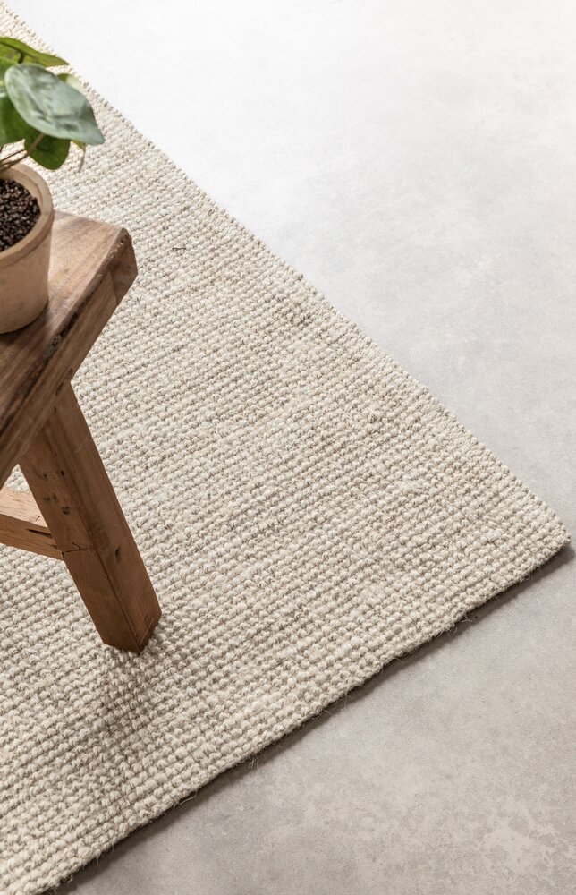 Handgeweven Jute vloerkleed - Bouclé Jaipur Wit Handgeweven Jute vloerkleed - Bouclé Jaipur Wit