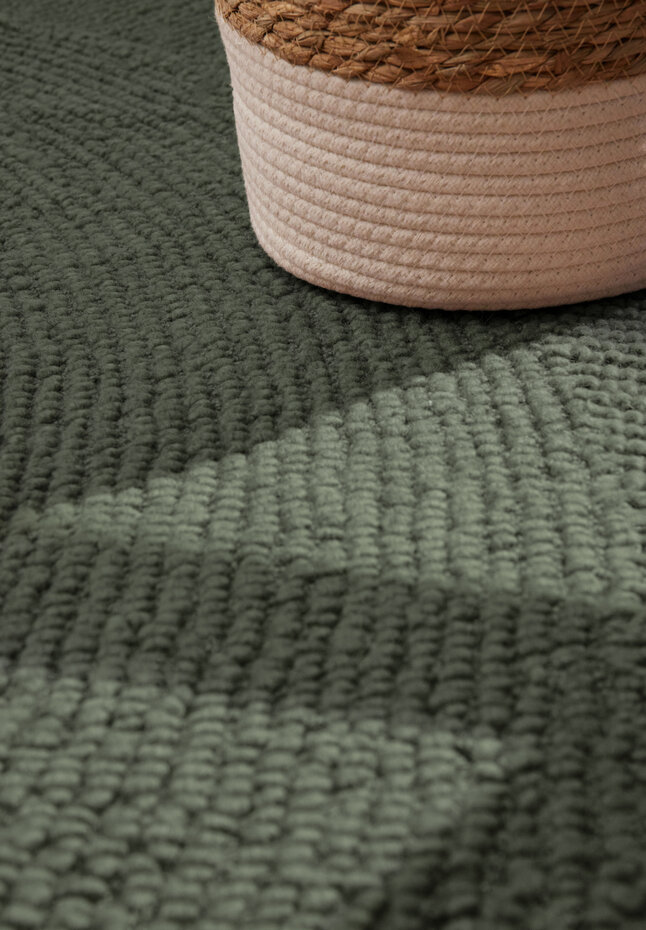 Wollen Japandi vloerkleed - Calmio Groen Wollen Japandi vloerkleed - Calmio Groen