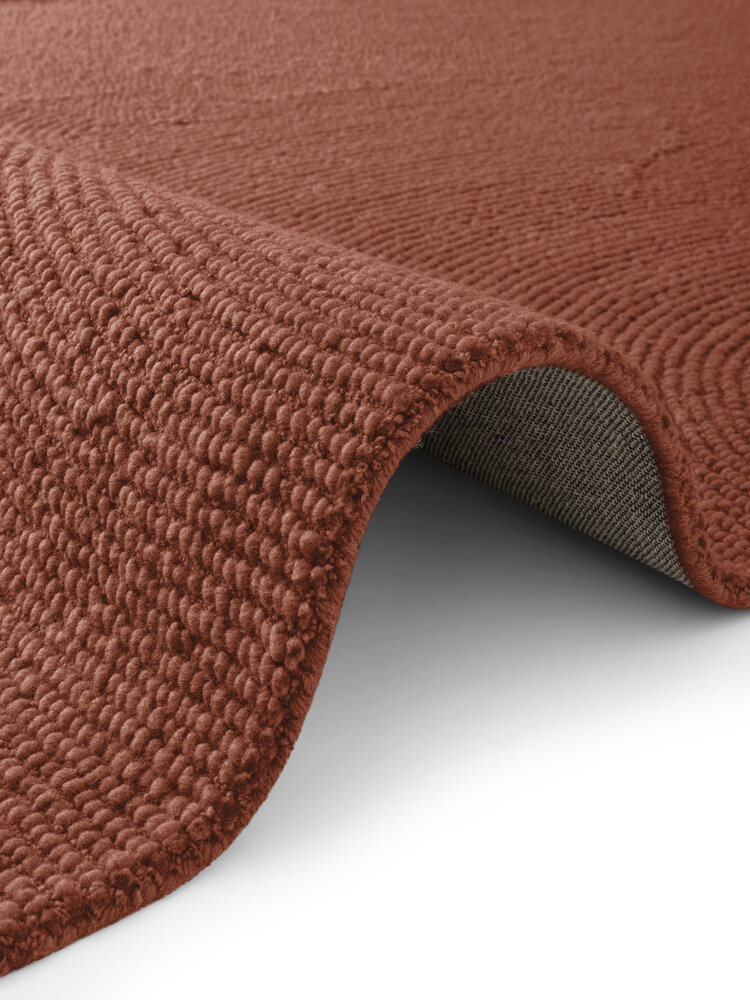 Wollen Japandi vloerkleed - Calmio Terracotta Wollen Japandi vloerkleed - Calmio Terracotta