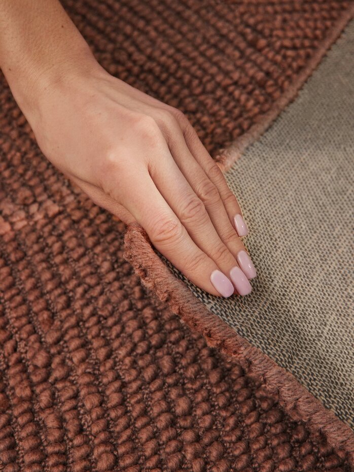 Wollen Japandi vloerkleed - Calmio Terracotta Wollen Japandi vloerkleed - Calmio Terracotta