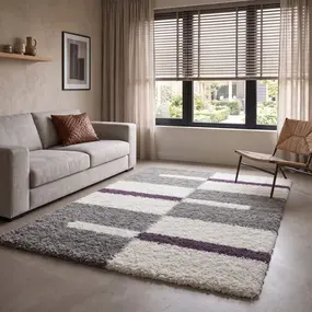 Manhattan Shaggy vloerkleed - paars Manhattan Shaggy vloerkleed - paars