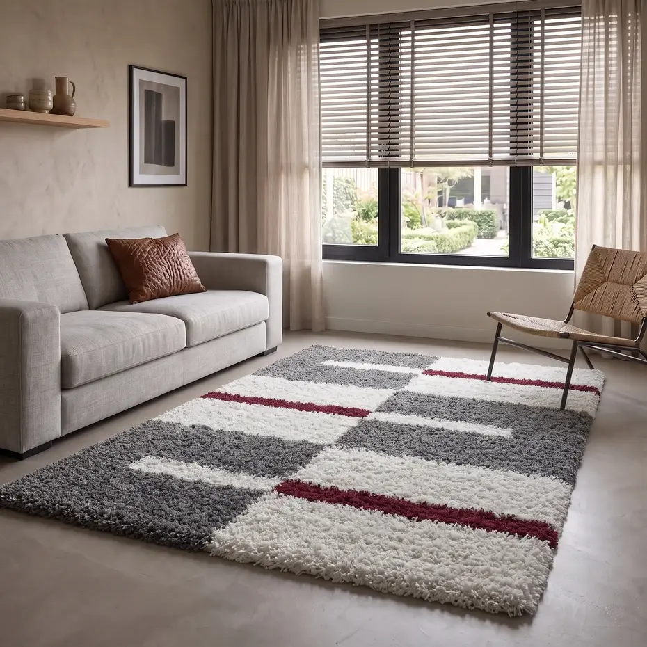 Manhattan Shaggy vloerkleed - rood