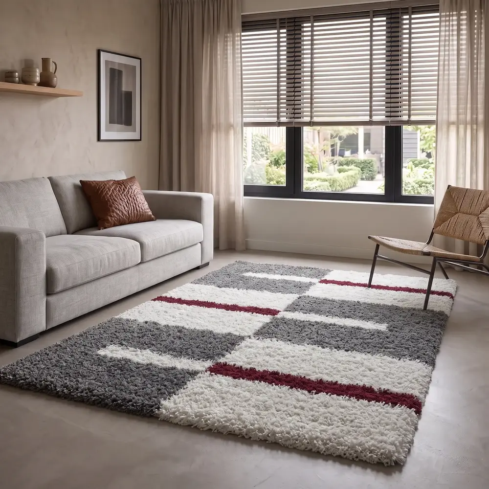 Manhattan Shaggy vloerkleed - rood