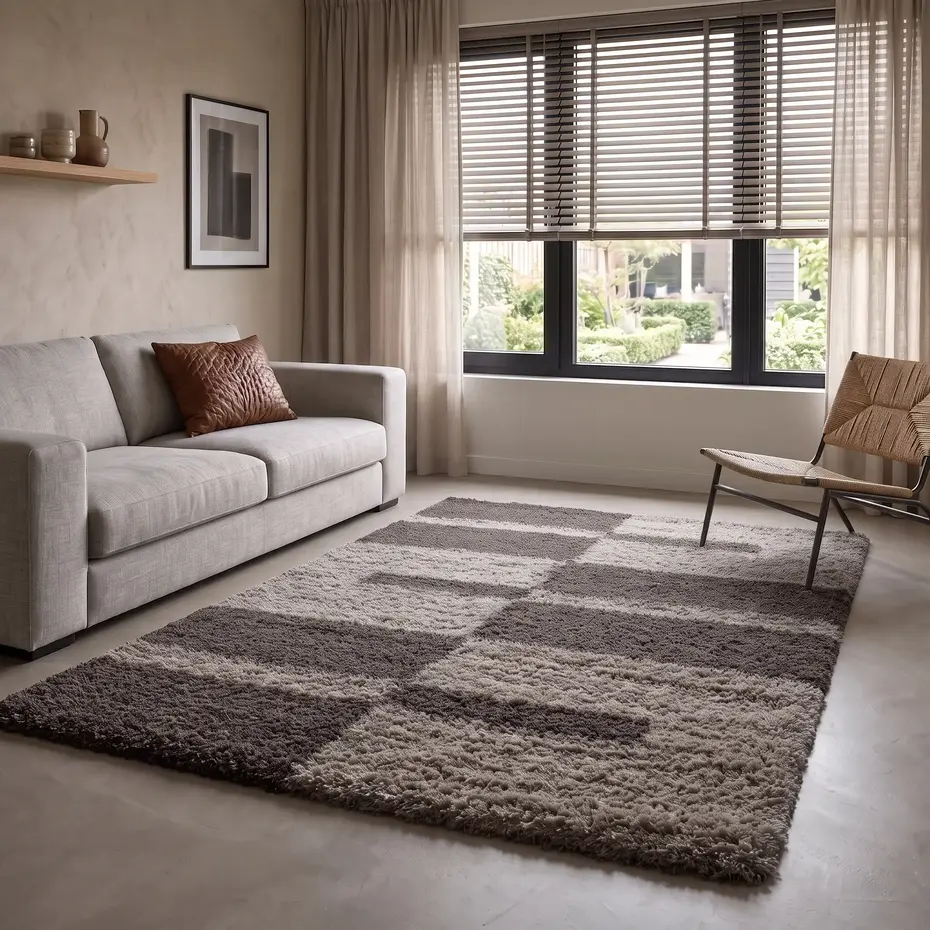Manhattan Shaggy vloerkleed - taupe
