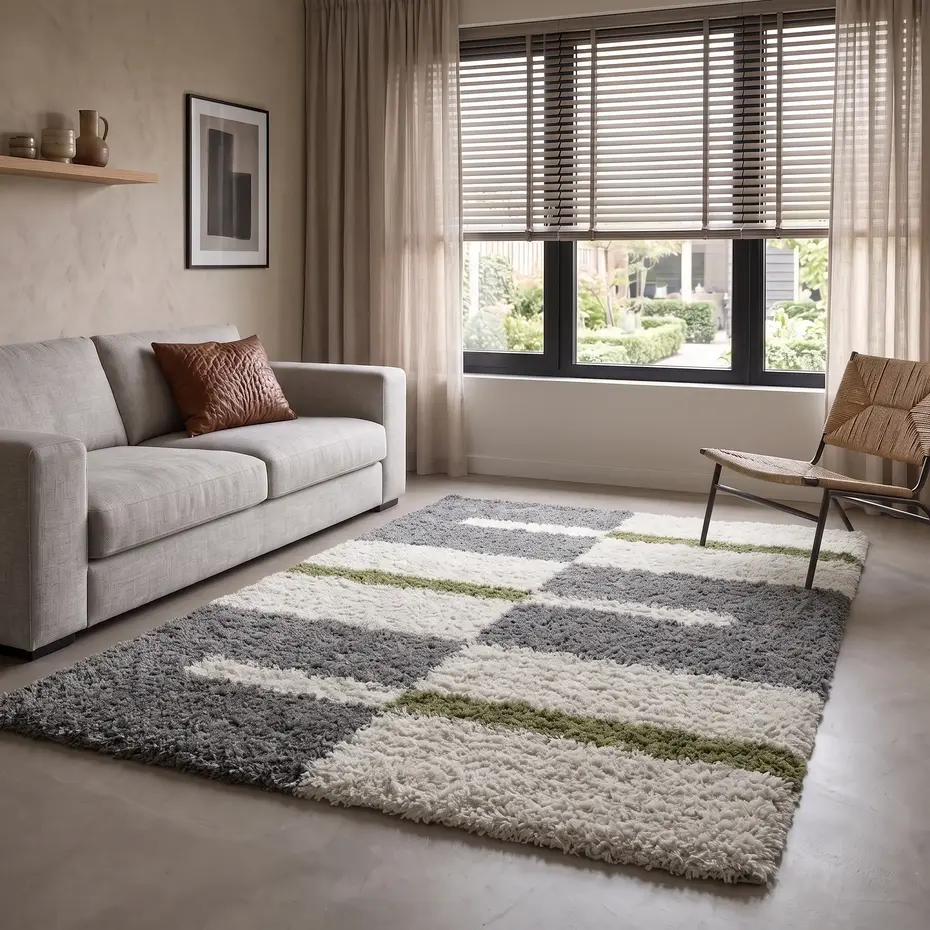 Manhattan Shaggy vloerkleed - Groen Manhattan Shaggy vloerkleed - Groen
