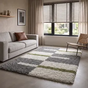 Manhattan Shaggy vloerkleed - Groen Manhattan Shaggy vloerkleed - Groen