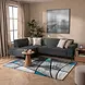 Modern vloerkleed - Kristal Blauw