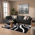 Kristal Modern Zwart vloerkleed