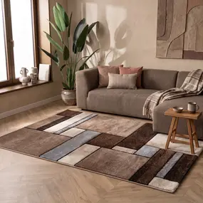Modern vloerkleed - Vernazza Bruin/Grijs