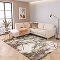 Alba Modern Beige vloerkleed - Marmer Design