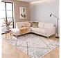 Alba Modern Grijs / Goud vloerkleed - Marmer Design