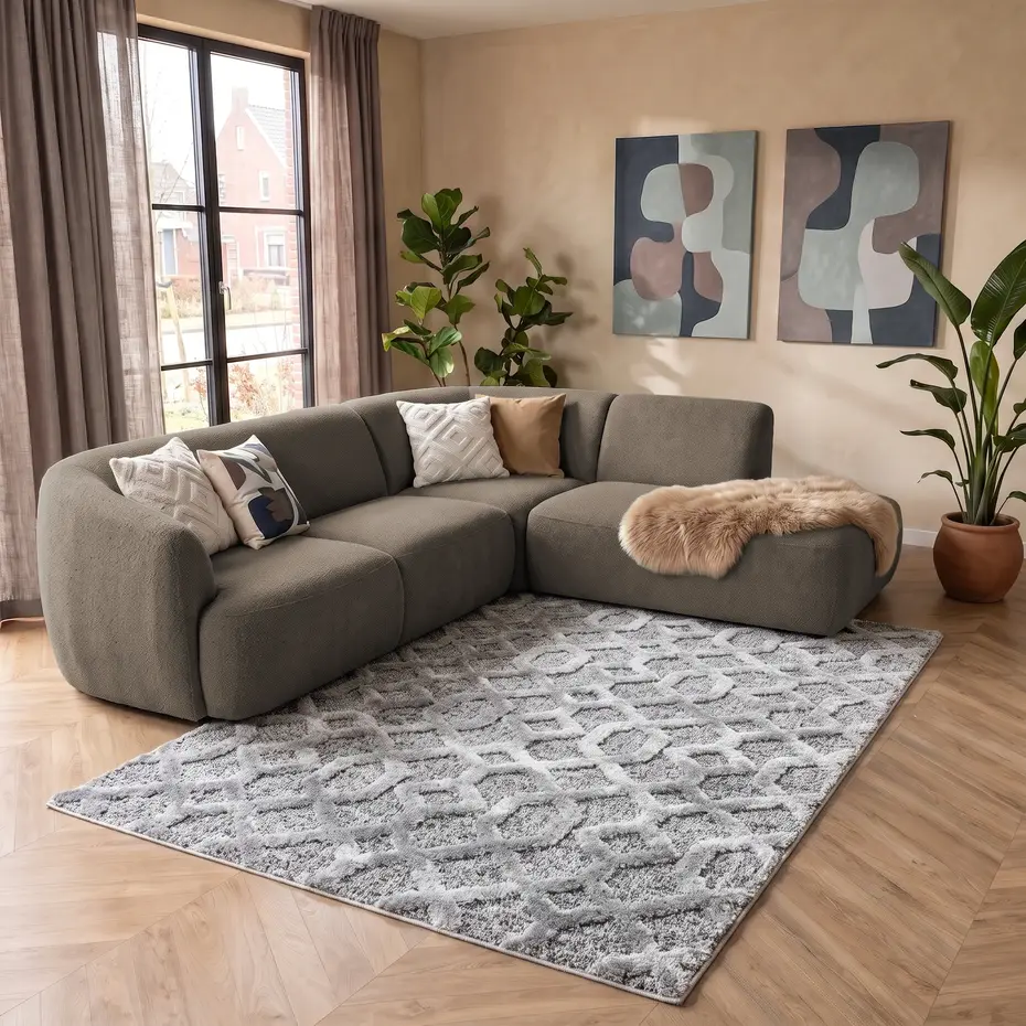 Sofia Modern Grijs vloerkleed