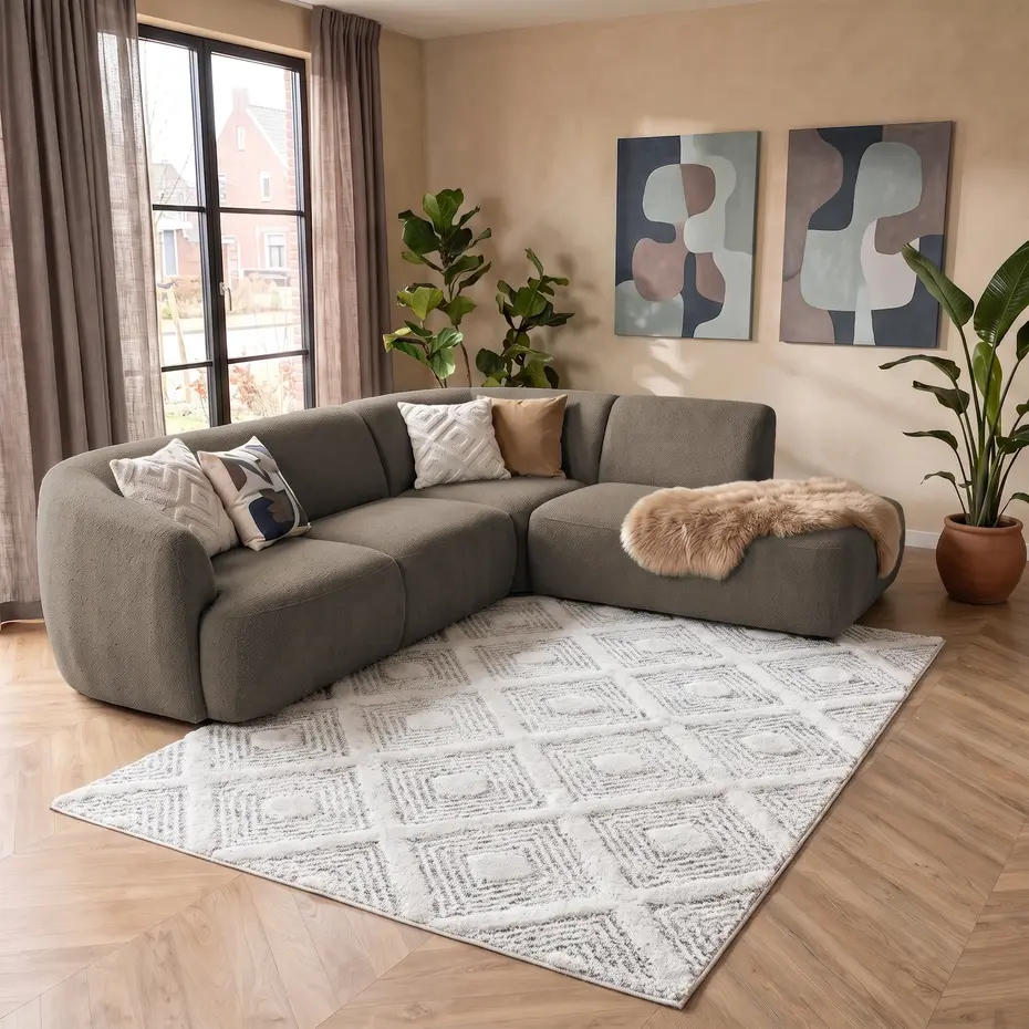 Sofia Modern Grijs vloerkleed