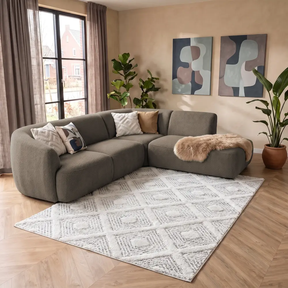 Sofia Modern Grijs vloerkleed