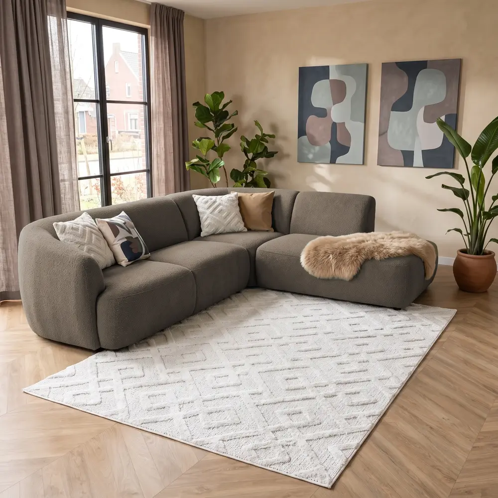 Sofia Modern Crème vloerkleed